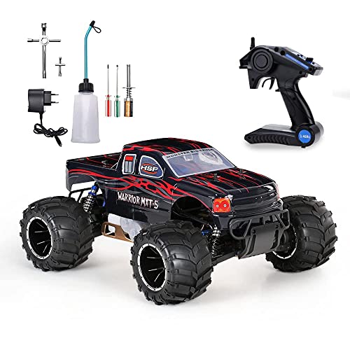 QIYHBVR Hobby Grade RC Cars Schnelles Rennauto Im Maßstab 1:5, 32CC 4WD Höchstgeschwindigkeit All Terrains Alloy Chassis GasmotorOffroad RC Car Vehicle Truck Für Erwachsene von QIYHBVR