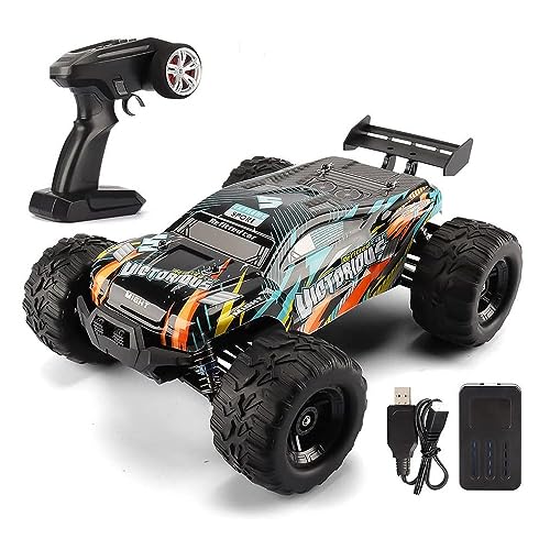 QIYHBVR Maßstab 1:16, Geschwindigkeit 30 km/h, Hochgeschwindigkeits-RC-Auto, 4WD-Hochgeschwindigkeits-Elektrospielzeug-Geländewagen, RC-Monstertruck, 2,4 GHz All-Terrain-RC-Geländewagen für Jungen, Ki von QIYHBVR