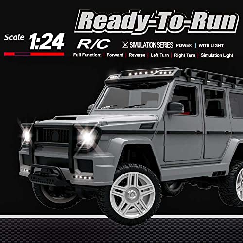 QIYHBVR Mini RC Crawler Maßstab 1:24 Ferngesteuertes Auto 4WD Geländewagen Kletterautomodelle RTR Mit 2,4-GHz-Senderbatterie Und Ladegerät von QIYHBVR
