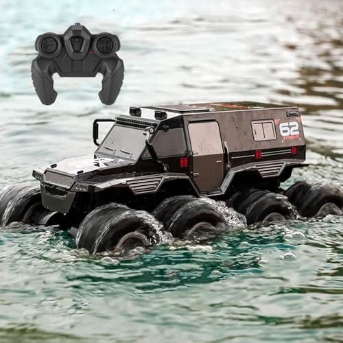 QIYHBVR RC-Auto, Amphibisches RC-Geländefahrzeug, 360°-Drehung, 8-Rad-Antrieb, 2-in-1-RC-Geländefahrzeug, 2,4 GHz Geländegängiges, Wasserdichtes RC-Geländefahrzeug, Geschenk Für Erwachsene Und QIYHBVR RC-Auto, Amphibisches RC-Geländefahrzeug, 360°-Drehung, 8-Rad-Antrieb, 2-in-1-RC-Geländefahrzeug, 2,4 GHz Geländegängiges, Wasserdichtes RC-Geländefahrzeug, Geschenk Für Erwachsene Und von QIYHBVR