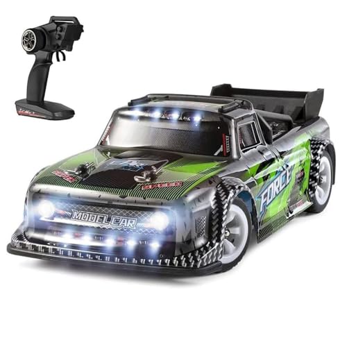 QIYHBVR RC-Auto, RC-Sportwagen Im Maßstab 1:12, Mit LED-Leuchten, 30 Km/h Schnelles, Ferngesteuertes Allrad-Driftauto Mit Alu-Chassis, 2,4 GHz Elektrisches RC-Rennauto, Geschenk Für Erwachsene von QIYHBVR