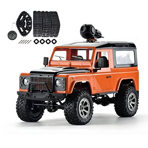 QIYHBVR RC-Auto Im Maßstab 1:12 Mit 480p HD-Kamera 4WD Crawler Offroad-Modellfahrzeug Ferngesteuerter LKW Mit LED-Leuchten ＆ Ersatzreifen Inklusive 2 Wiederaufladbare Batterien von QIYHBVR