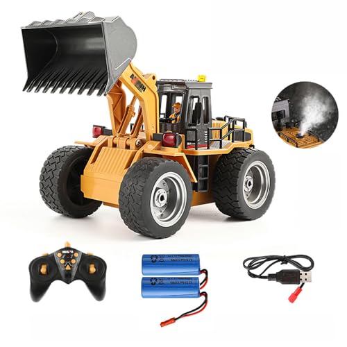 QIYHBVR RC-Bulldozer-Spielzeug, Ferngesteuerter Bulldozer Mit 11 Kanälen Für Jungen, Metall-Technikfahrzeug Mit Metall-Frontschaufel, Geburtstagsgeschenk, RC-Lader Im Maßstab 1:18 QIYHBVR RC-Bulldozer-Spielzeug, Ferngesteuerter Bulldozer Mit 11 Kanälen Für Jungen, Metall-Technikfahrzeug Mit Metall-Frontschaufel, Geburtstagsgeschenk, RC-Lader Im Maßstab 1:18 von QIYHBVR
