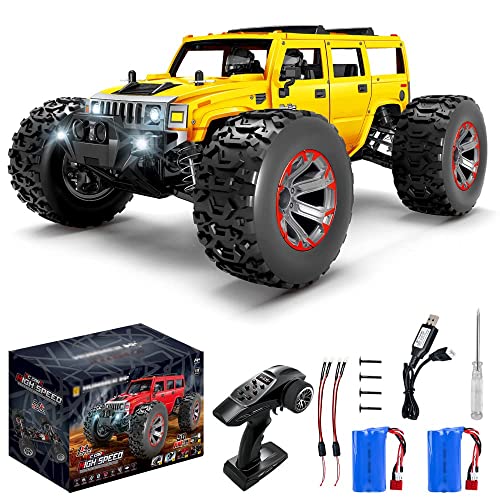 QIYHBVR RC CAR Desert Buggy Im Maßstab 1:10 Mit Alu-Chassis Hochgeschwindigkeits-50 Km/H 4x4 Schnelle Rennwagen RTR Racing 4WD Electric Power 2,4 GHz Funkfernsteuerung Offroad-Truck von QIYHBVR