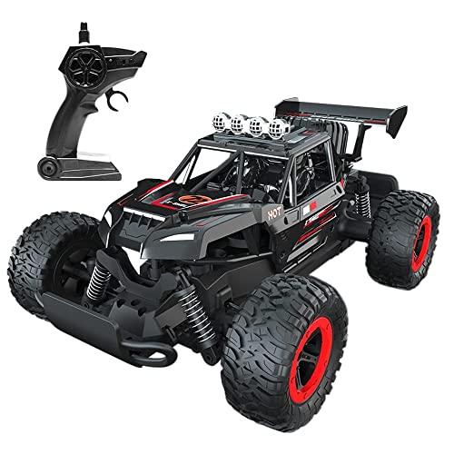 QIYHBVR RC Cars Ferngesteuertes Auto 1:14 Offroad Monster Truck 2WD Geländewagen Kletterfahrzeug LED-Scheinwerfer Rock Crawler, 2,4 GHz All Terrain Hobby Truck, Geschenke Für Jungen Und Erwachsene von QIYHBVR