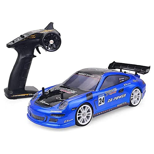 QIYHBVR RC Cars Ferngesteuertes Hochgeschwindigkeitsauto Für Kinder Erwachsene Im Maßstab 1:16 Mit Bunten Lichtern ＆ Metallchassis 4X4 Offroad-Monstertrucks, Elektrisches 2,4-GHz-All-Terrain-Spielzeug von QIYHBVR