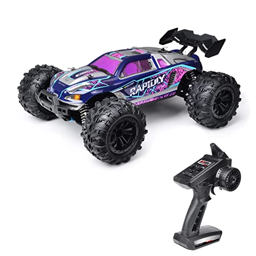 QIYHBVR RC-Cars Im Maßstab 1:16, 40 Km/h Mit LED-Leuchten, RC-LKWs, Ferngesteuertes Auto Für Erwachsene, Hohe Geschwindigkeit, 4WD, Volle Proportionale Drosselklappe, Alle Gelände, Offroad von QIYHBVR