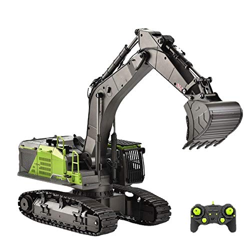 QIYHBVR RC Ferngesteuertes Auto 1:14 Große Simulation Ingenieurfahrzeug 2.4G Legierung Bagger Spielzeugmodell Simulation Hydraulischer Hebel 360 ° Drehbar Freier Betrieb Spielzeugauto Für Jungen Und von QIYHBVR