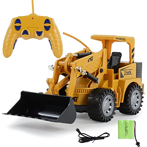 QIYHBVR RC Frontlader Traktor Spielzeug, 2.4G 5CH Fernbedienung Baufahrzeuge RC Bulldozer, RC Dozer Truck Mit Großen Reifen Für Erwachsene Kinder Geschenk QIYHBVR RC Frontlader Traktor Spielzeug, 2.4G 5CH Fernbedienung Baufahrzeuge RC Bulldozer, RC Dozer Truck Mit Großen Reifen Für Erwachsene Kinder Geschenk von QIYHBVR