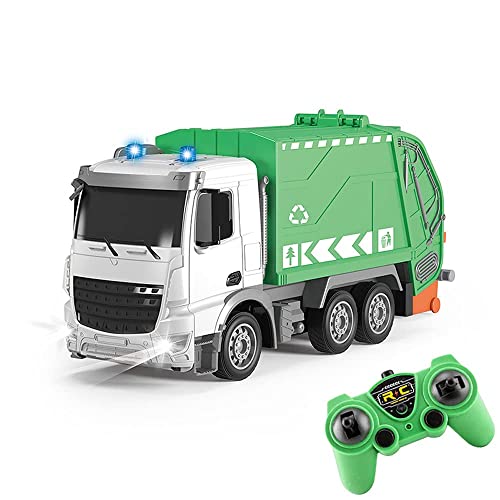 QIYHBVR RC-Müllwagen Im Maßstab 1:24, LKW-Spielzeug Mit Lichtern, Hecklader, 2,4-G-Funkfernsteuerung, Müllfahrzeug Zum Erlernen Der Abfallwirtschaft, Recycling-LKW Für Kleinkinder, Jungen, Mädchen QIYHBVR RC-Müllwagen Im Maßstab 1:24, LKW-Spielzeug Mit Lichtern, Hecklader, 2,4-G-Funkfernsteuerung, Müllfahrzeug Zum Erlernen Der Abfallwirtschaft, Recycling-LKW Für Kleinkinder, Jungen, Mädchen von QIYHBVR