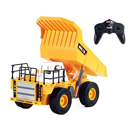 QIYHBVR RC Muldenkipper, 2,4 GHz Ferngesteuerter Baufahrzeug-LKW Für Jungen, Maßstab 1:24, 6-Kanal-Baufahrzeuge, Spielzeug Mit 360 ° Drehbar, Für Geburtstags QIYHBVR RC Muldenkipper, 2,4 GHz Ferngesteuerter Baufahrzeug-LKW Für Jungen, Maßstab 1:24, 6-Kanal-Baufahrzeuge, Spielzeug Mit 360 ° Drehbar, Für Geburtstags von QIYHBVR