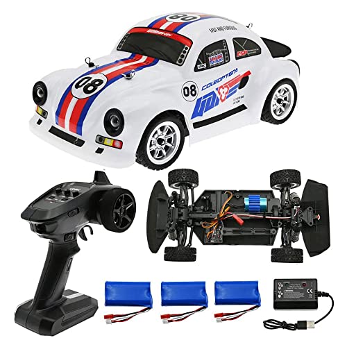 QIYHBVR RC-Rennwagen, 2,4-GHz-Hochgeschwindigkeits-Fernsteuerungsauto, 1:16 4WD-Spielzeugautos, Buggy Für Jungen Und Angel Eye-Scheinwerfer, Mädchen Mit Bürstenlosem Motor, Für Auto, Geschenk Für von QIYHBVR