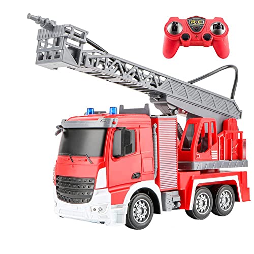QIYHBVR RC Truck Fernbedienung Feuerwehrauto Truck 1/24 2.4G Hobby Elektronik Spielzeug Mit LED-Leuchten Simulierte Sounds Simulation Engineering Fahrzeug RC Fahrzeug, Weihnachtsgeburtstag QIYHBVR RC Truck Fernbedienung Feuerwehrauto Truck 1/24 2.4G Hobby Elektronik Spielzeug Mit LED-Leuchten Simulierte Sounds Simulation Engineering Fahrzeug RC Fahrzeug, Weihnachtsgeburtstag von QIYHBVR