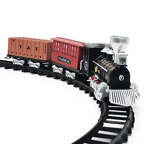QIYHBVR Weihnachtseisenbahn-Set, Eisenbahn-Spielzeug-Set, Erhöhtes Gleis Mit Personenwagen, Gleisen, Eisenbahnbausätzen Mit Licht, Einfach Zusammenzubauendes Elektrisches Eisenbahn-Set Für Kinder QIYHBVR Weihnachtseisenbahn-Set, Eisenbahn-Spielzeug-Set, Erhöhtes Gleis Mit Personenwagen, Gleisen, Eisenbahnbausätzen Mit Licht, Einfach Zusammenzubauendes Elektrisches Eisenbahn-Set Für Kinder von QIYHBVR