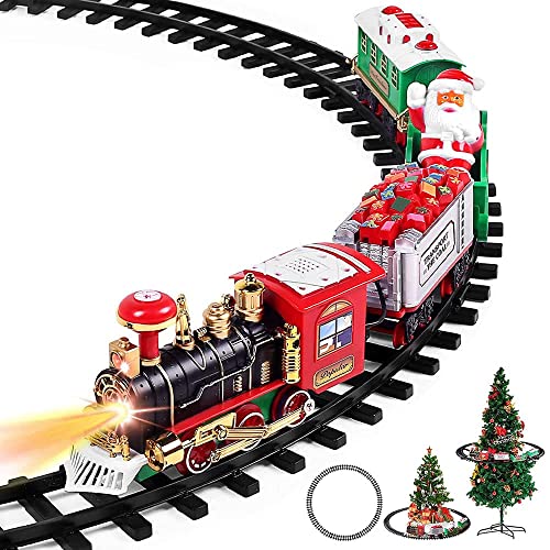 QIYHBVR Weihnachtszug-Set, Spielzeug Um Den Baum Herum, Zum Aufhängen Am Weihnachtsbaum, Elektrischer Eisenbahnzug, Batteriebetriebenes Spielset Mit Lichtern Und Geräuschen, Weihnachtliches QIYHBVR Weihnachtszug-Set, Spielzeug Um Den Baum Herum, Zum Aufhängen Am Weihnachtsbaum, Elektrischer Eisenbahnzug, Batteriebetriebenes Spielset Mit Lichtern Und Geräuschen, Weihnachtliches von QIYHBVR