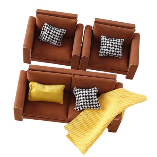 QIYUDUOLA 1:12 Scale Couch Modell Modern Miniatur Sofa Realistische Holz Puppenhäuser Möbel Zubehör QIYUDUOLA 1:12 Scale Couch Modell Modern Miniatur Sofa Realistische Holz Puppenhäuser Möbel Zubehör von QIYUDUOLA