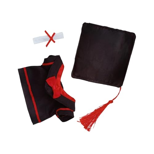 QIYUDUOLA 17 cm Puppenkostüm, 3-teilig, akademischer Robe-Hut mit Quasten, Sammlerstück, Outfit für Figuren, Puppen QIYUDUOLA 17 cm Puppenkostüm, 3-teilig, akademischer Robe-Hut mit Quasten, Sammlerstück, Outfit für Figuren, Puppen von QIYUDUOLA