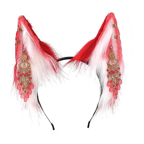 QIYUDUOLA Cartoon Stirnband Wolf Füchse Ohren Form Haarreifen Plüsch Karneval Party Kopfschmuck Cosplay Party Kostüm Requisiten Uni QIYUDUOLA Cartoon Stirnband Wolf Füchse Ohren Form Haarreifen Plüsch Karneval Party Kopfschmuck Cosplay Party Kostüm Requisiten Uni von QIYUDUOLA