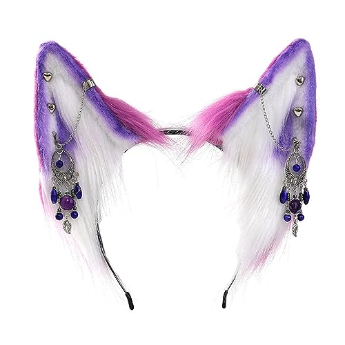 QIYUDUOLA Cartoon Stirnband Wolf Füchse Ohren Form Haarreifen Plüsch Karneval Party Kopfschmuck Cosplay Party Kostüm Requisiten Uni QIYUDUOLA Cartoon Stirnband Wolf Füchse Ohren Form Haarreifen Plüsch Karneval Party Kopfschmuck Cosplay Party Kostüm Requisiten Uni von QIYUDUOLA
