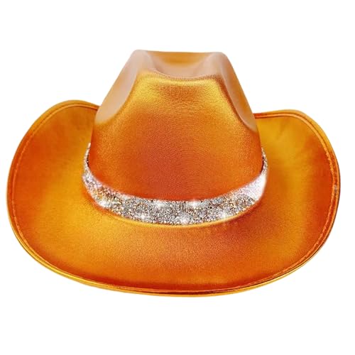 QIYUDUOLA Cowboyhut aus Kristall für Junggesellinnenabschied, Karneval, Bühnenauftritte, Clubs QIYUDUOLA Cowboyhut aus Kristall für Junggesellinnenabschied, Karneval, Bühnenauftritte, Clubs von QIYUDUOLA