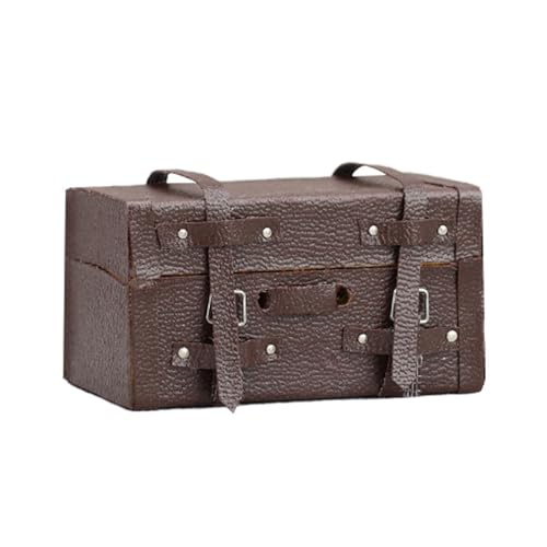 QIYUDUOLA Eleganter Charm, antikes stabiles Holz, kleine Koffer, Puppenhäuser, Dekoration, Kaffee-Finish, Möbelzubehör QIYUDUOLA Eleganter Charm, antikes stabiles Holz, kleine Koffer, Puppenhäuser, Dekoration, Kaffee-Finish, Möbelzubehör von QIYUDUOLA