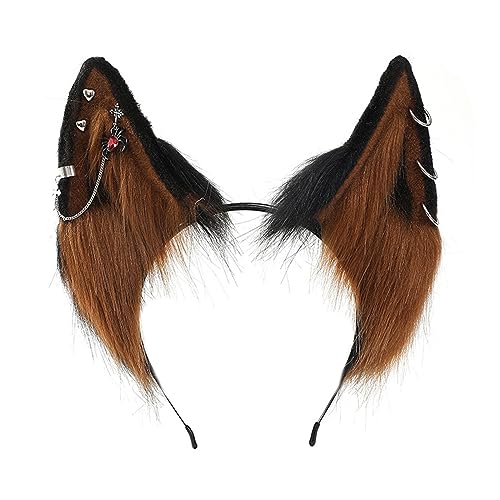 QIYUDUOLA Ethnischer Wolf Ohren Form Stirnband mit Legierung Ohrring Dekor Haarreif Erwachsene Live Broadcast Ostern Party Kopfschmuck QIYUDUOLA Ethnischer Wolf Ohren Form Stirnband mit Legierung Ohrring Dekor Haarreif Erwachsene Live Broadcast Ostern Party Kopfschmuck von QIYUDUOLA