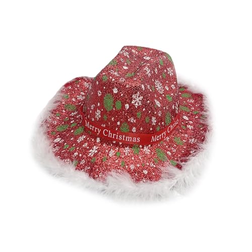 QIYUDUOLA Festival Weihnachten Panama Caps Erwachsene Bühne Weihnachtsmann Kostüm Cowboyhut für Party Versammlung Urlaub Requisiten QIYUDUOLA Festival Weihnachten Panama Caps Erwachsene Bühne Weihnachtsmann Kostüm Cowboyhut für Party Versammlung Urlaub Requisiten von QIYUDUOLA