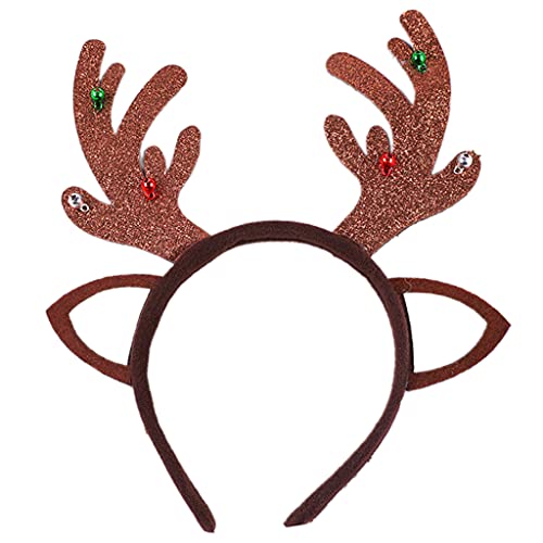 QIYUDUOLA Geweih Haarreifen Mädchen Waschen Gesicht Haarbänder Stirnband Weihnachtsbaum Kopfbedeckung Kinder Weihnachtskostüm von QIYUDUOLA