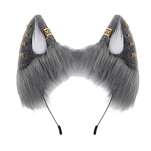 QIYUDUOLA Haarreif in Punk-Hundeohrform mit goldenen Ohren, Nieten, Haarreifen für Erwachsene, Cosplay, Live-Übertragung, Ostern, Party, Kopfschmuck QIYUDUOLA Haarreif in Punk-Hundeohrform mit goldenen Ohren, Nieten, Haarreifen für Erwachsene, Cosplay, Live-Übertragung, Ostern, Party, Kopfschmuck von QIYUDUOLA