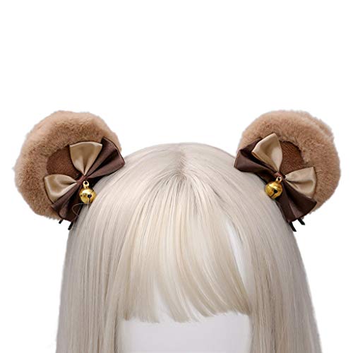 QIYUDUOLA Haarspange mit künstlichen Bärenohren, süße Doppelschleife, Cosplay-Haarnadeln QIYUDUOLA Haarspange mit künstlichen Bärenohren, süße Doppelschleife, Cosplay-Haarnadeln von QIYUDUOLA