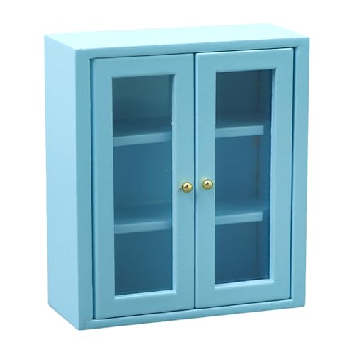 QIYUDUOLA Holzschrank Spielfigur Display Regal Modell Realistische Schrank Puppenhäuser Dekoration Display Zubehör von QIYUDUOLA