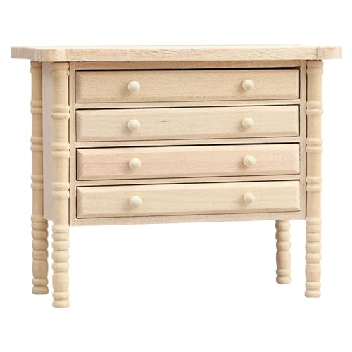 QIYUDUOLA Holzschrank mit Spielfigur - Regal zum Ausstellen - Vintage Modell - Puppenhaus Deko QIYUDUOLA Holzschrank mit Spielfigur - Regal zum Ausstellen - Vintage Modell - Puppenhaus Deko von QIYUDUOLA