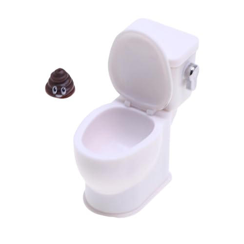 QIYUDUOLA Kleiner Simulations-Toilettensitz mit bündigem Klang für Puppenhäuser, realistische Badezimmer-Dekorationen QIYUDUOLA Kleiner Simulations-Toilettensitz mit bündigem Klang für Puppenhäuser, realistische Badezimmer-Dekorationen von QIYUDUOLA