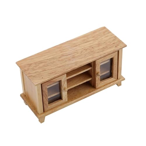 QIYUDUOLA Miniatur 1 12 Puppenhäuser Holz Fernseher Schrank Wohnzimmer Möbel Zubehör für kreatives Spielen QIYUDUOLA Miniatur 1 12 Puppenhäuser Holz Fernseher Schrank Wohnzimmer Möbel Zubehör für kreatives Spielen von QIYUDUOLA