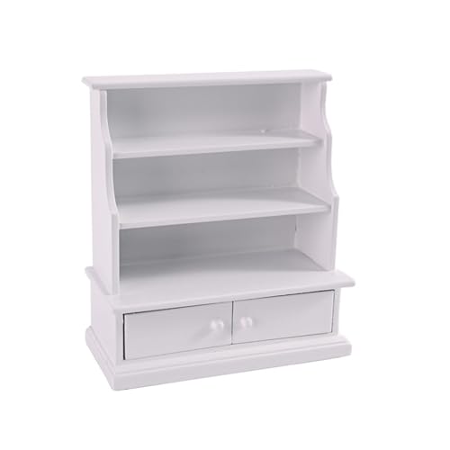QIYUDUOLA Miniatur-Bücherregal im Maßstab 1:12, antikes Holzvitrine für Puppenhäuser, Dekoration, Display-Zubehör QIYUDUOLA Miniatur-Bücherregal im Maßstab 1:12, antikes Holzvitrine für Puppenhäuser, Dekoration, Display-Zubehör von QIYUDUOLA