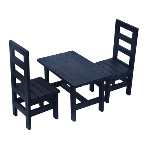 QIYUDUOLA Miniatur-Esszimmer-Dekore Holztisch mit Stühlen für Puppenhäuser im Maßstab 1/6 QIYUDUOLA Miniatur-Esszimmer-Dekore Holztisch mit Stühlen für Puppenhäuser im Maßstab 1/6 von QIYUDUOLA