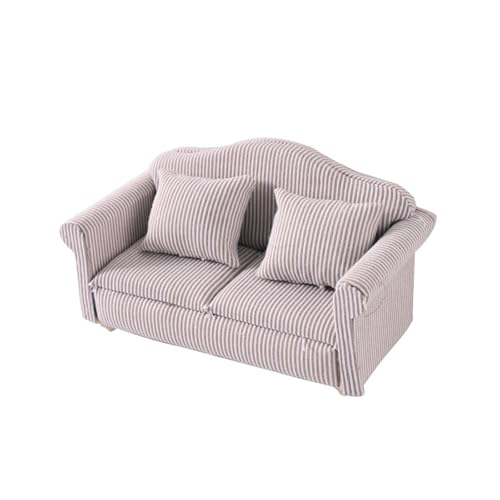 QIYUDUOLA Miniatur-Sofa-Modell-Figur für Puppenhäuser, realistische Maßstab 1:12, Holzmöbel, Couch, Spielzeug, Szenenzubehör QIYUDUOLA Miniatur-Sofa-Modell-Figur für Puppenhäuser, realistische Maßstab 1:12, Holzmöbel, Couch, Spielzeug, Szenenzubehör von QIYUDUOLA