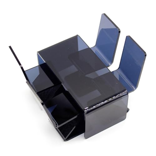 QIYUDUOLA Puppenhäuser Miniatur Tisch und Stühle Set 1/12 Acryl Schreibtisch Stuhl Set für Puppenhäuser Möbel Dekor von QIYUDUOLA