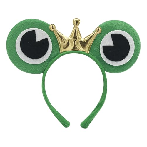 QIYUDUOLA Stylischer Anime-Haarreif mit Fröschen, auffälliger Kopfschmuck, bunte Kopfbedeckung für Bühne, Halloween, Cosplay, Rollenspiele von QIYUDUOLA