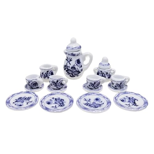 QIYUDUOLA Teekanne Modell Geschirr Küche Geschirr Set 1:12 Puppenhäuser Dekoration Display Zubehör QIYUDUOLA Teekanne Modell Geschirr Küche Geschirr Set 1:12 Puppenhäuser Dekoration Display Zubehör von QIYUDUOLA