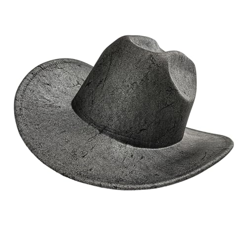 QIYUDUOLA Western Cowboyhut mit großer Krempe für Kostüm Cosplay Party Zubehör von QIYUDUOLA