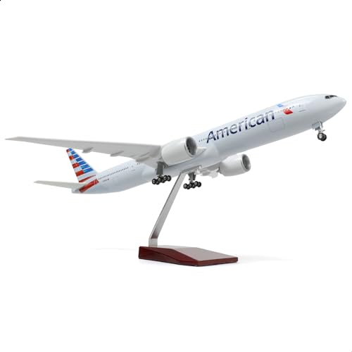 QIYUMOKE 1/150 Boeing777-300er AA Airlines 18,5 Zoll großes Modell Diecast Flugzeugmodell Kits mit Stand Airlines Model Display Collectible for Aviation Enthusiast Geschenk QIYUMOKE 1/150 Boeing777-300er AA Airlines 18,5 Zoll großes Modell Diecast Flugzeugmodell Kits mit Stand Airlines Model Display Collectible for Aviation Enthusiast Geschenk von QIYUMOKE