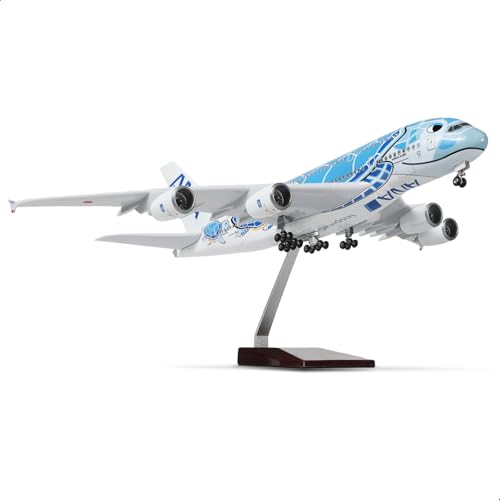 QIYUMOKE 1/160 A380 ANA Blaue Schildkröte 18 Zoll großes Modelldruckguss für Airbus A380 Flugzeugmodellbausatz mit Ständer Sky Jumbo Airliner Modellflugzeug Display Sammlermodellbausatz als Geschenk QIYUMOKE 1/160 A380 ANA Blaue Schildkröte 18 Zoll großes Modelldruckguss für Airbus A380 Flugzeugmodellbausatz mit Ständer Sky Jumbo Airliner Modellflugzeug Display Sammlermodellbausatz als Geschenk von QIYUMOKE