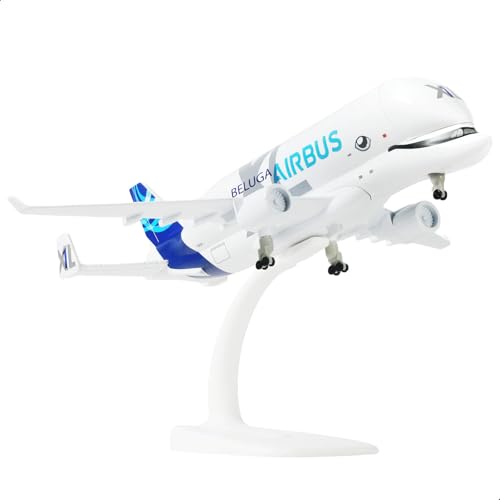 QIYUMOKE 1/300 A330 Beluga XL1 Flugzeugmodellbausatz aus Metalldruckguss mit Ständer (7,7 Zoll) für Airbus a330-743L Super Transport Beluga, Flugzeugmodelle zum Sammeln für Luftfahrtbegeisterte von QIYUMOKE