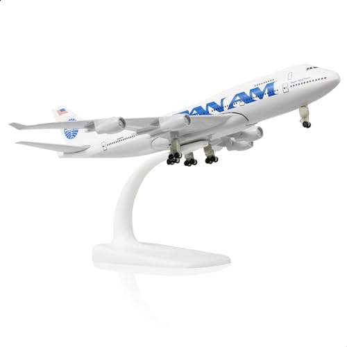 QIYUMOKE 1/300 Gussmetallflugzeugmodell für Pan Am 747 für Boeing747 Modellflugzeug mit Ständer (7.5 Zoll Ausstellungsdekoration für Luftfahrtbegeisterte. QIYUMOKE 1/300 Gussmetallflugzeugmodell für Pan Am 747 für Boeing747 Modellflugzeug mit Ständer (7.5 Zoll Ausstellungsdekoration für Luftfahrtbegeisterte. von QIYUMOKE