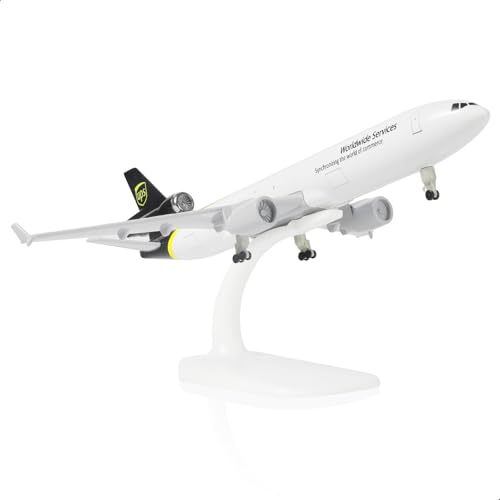 QIYUMOKE 1/300 MD-11 Metallflugzeugmodell für UPSModellflugzeug mit Ständer (7.5 Zoll lang) Ausstellungsdekoration für Luftfahrtbegeisterte. von QIYUMOKE