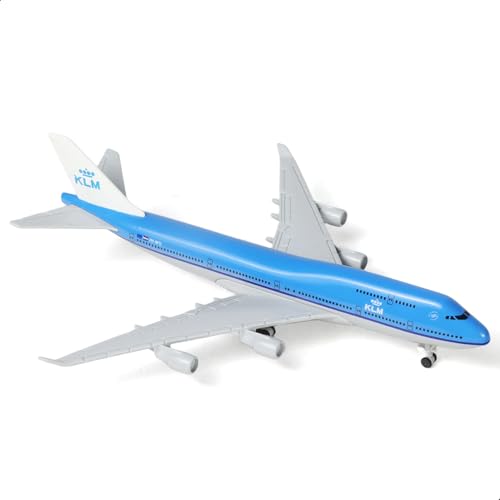 QIYUMOKE 1/400 KLM 747 Flugzeugmodell (6 Zoll) für Boeing 747 Flugzeugmodellbausatz mit vormontiertem Flugzeugfahrwerk und Ausstellungsständer, geeignet als Geschenk für Erwachsene oder als Sammlung von QIYUMOKE