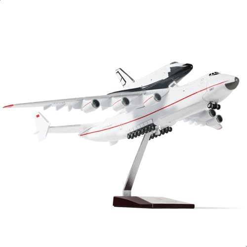 QIYUMOKE 1/200 Antonov An-225 Buran Space Shuttle Modell, Mriya an 225 Flugzeugmodell (41,9 cm L) mit Ständer für Erwachsene, Militärflugzeug-Enthusiasten, Sammlerstücke oder Gedenkgeschenke von QIYUMOKE