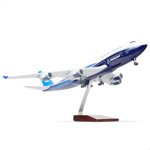 QIYUMOKE 747 Prototyp 1/160 großes Flugzeugmodell -17 Zoll (lang) Boeing 747 Das -Cast -Flugzeugmodell für Erwachsenenmodellflugzeug 747 mit Stand für Luftfahrt -Enthusiasten Geschenke oder Displaydek von QIYUMOKE
