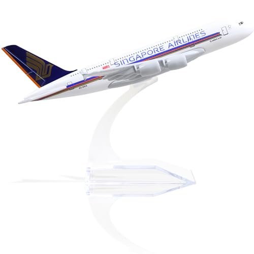 QIYUMOKE A380 Prototype 1/400 Die-caset Metall Flugzeug Modell -A380 Sky Jumbo Airbusa380 Modell Flugzeug mit Ständer (6 Zoll lang) für Luftfahrt-Enthusiasten Geschenk oder Display-Dekorationen von QIYUMOKE